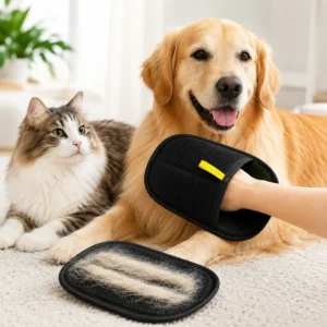 2-in-1 Pet Hair Remover Grooming Glove